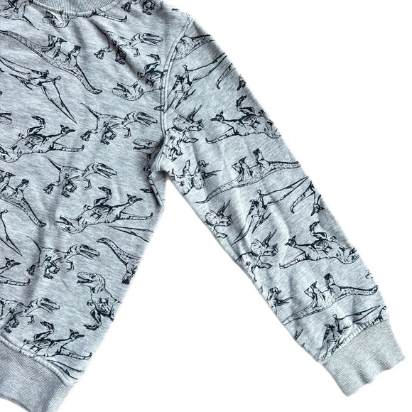 Joe Fresh Boys Grey Dinosaur Crewneck Sweatshirt Size 10-12 - Picture 2 of 5